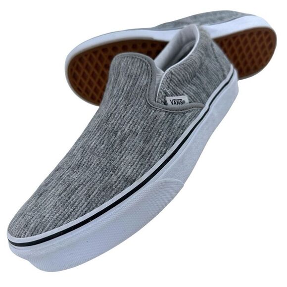 VANS Classic Slip-On Gray Textured Corduroy Sneakers Mens Size 7 Womens Size 8.5 main image 4